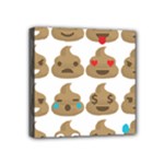 poop Emoji Mini Canvas 4  x 4  (Stretched)