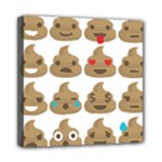 poop Emoji Mini Canvas 8  x 8  (Stretched)