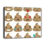 poop Emoji Canvas 14  x 11  (Stretched)