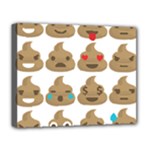 poop Emoji Deluxe Canvas 20  x 16  (Stretched)