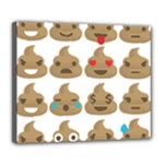 poop Emoji Deluxe Canvas 24  x 20  (Stretched)