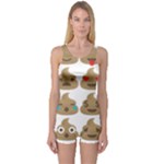 poop Emoji One Piece Boyleg Swimsuit