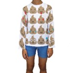 poop Emoji Kid s Long Sleeve Swimwear