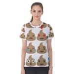 poop Emoji Women s Cotton Tee