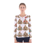 poop Emoji Women s Long Sleeve T-shirt