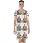 poop Emoji Short Sleeve Nightdress