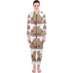 poop Emoji Hooded Jumpsuit (Ladies)