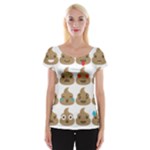 poop Emoji Women s Cap Sleeve Top