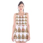 poop Emoji Scoop Neck Skater Dress