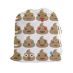 poop Emoji Drawstring Pouch (XXL)