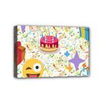 happy Birthday emoji Mini Canvas 6  x 4  (Stretched)