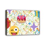 happy Birthday emoji Mini Canvas 7  x 5  (Stretched)