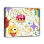 happy Birthday emoji Canvas 10  x 8  (Stretched)