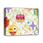 happy Birthday emoji Deluxe Canvas 14  x 11  (Stretched)