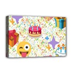 happy Birthday emoji Deluxe Canvas 18  x 12  (Stretched)