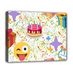 happy Birthday emoji Deluxe Canvas 20  x 16  (Stretched)