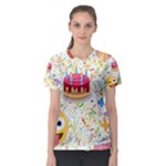 happy Birthday emoji Women s Sport Mesh Tee