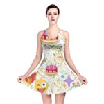 happy Birthday emoji Reversible Skater Dress