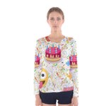 happy Birthday emoji Women s Long Sleeve T-shirt