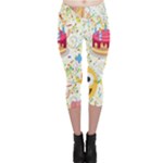 happy Birthday emoji Capri Leggings 