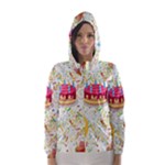 happy Birthday emoji Hooded Wind Breaker (Women)