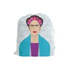 Frida Kahlo Drawstring Pouch (Large)