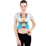 Frida Kahlo Crew Neck Crop Top