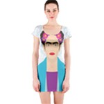 Frida Kahlo Short Sleeve Bodycon Dress