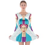 Frida Kahlo Long Sleeve Skater Dress