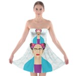 Frida Kahlo Strapless Bra Top Dress