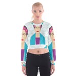 Frida Kahlo Women s Cropped Sweatshirt