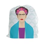 Frida Kahlo Drawstring Pouch (XXL)