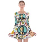 Donald Trump Long Sleeve Skater Dress