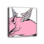 Flying Pig Mini Canvas 4  x 4  (Stretched)