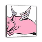 Flying Pig Mini Canvas 6  x 6  (Stretched)