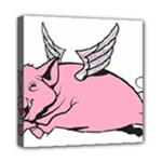 Flying Pig Mini Canvas 8  x 8  (Stretched)