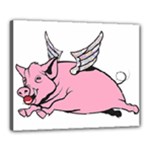 Flying Pig Canvas 20  x 16  (Stretched)