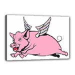 Flying Pig Canvas 18  x 12  (Stretched)