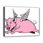 Flying Pig Deluxe Canvas 20  x 16  (Stretched)