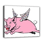 Flying Pig Deluxe Canvas 24  x 20  (Stretched)