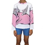 Flying Pig Kid s Long Sleeve Swimwear