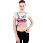 Flying Pig Crew Neck Crop Top