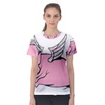 Flying Pig Women s Sport Mesh Tee