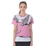 Flying Pig Women s Cotton Tee