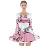 Flying Pig Long Sleeve Skater Dress