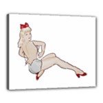 blonde Pinup Canvas 20  x 16  (Stretched)