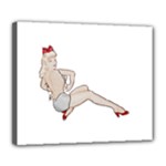 blonde Pinup Deluxe Canvas 24  x 20  (Stretched)