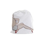 blonde Pinup Drawstring Pouch (Medium)