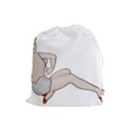 blonde Pinup Drawstring Pouch (Large)