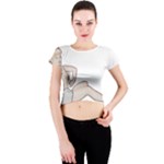 blonde Pinup Crew Neck Crop Top